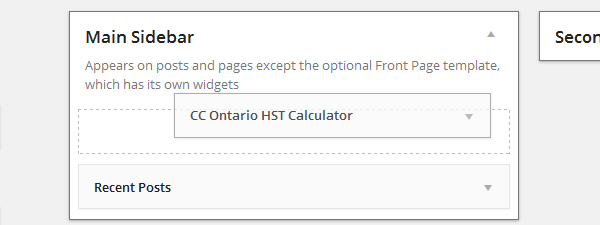 Drag HST Calculator widget